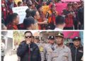 Ratusan anggota Pemuda Pancasila PAC Cibeber bersama warga mendatangi kantor SPPG yang berlokasi di Desa Peuteuycondong sebagai bentuk protes terhadap dugaan ketidaksesuaian menu makanan yang diberikan kepada peserta didik