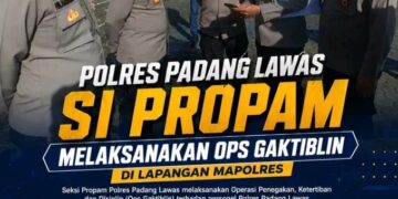 Polres Padang Lawas Si Propam Melaksanakan Ops Gaktiblin Di Lapangan Mapolres