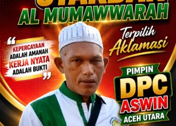Syakban Al Munawwarah Terpilih Aklamasi Pimpin DPC ASWIN Kabupaten Aceh Utara